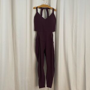 HALARA Women's Plum Jumpsuit with Strappy Back